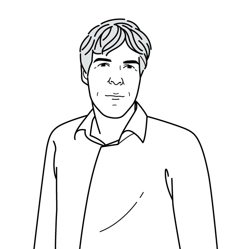 Illustrated portrait of Ide Advokaat
