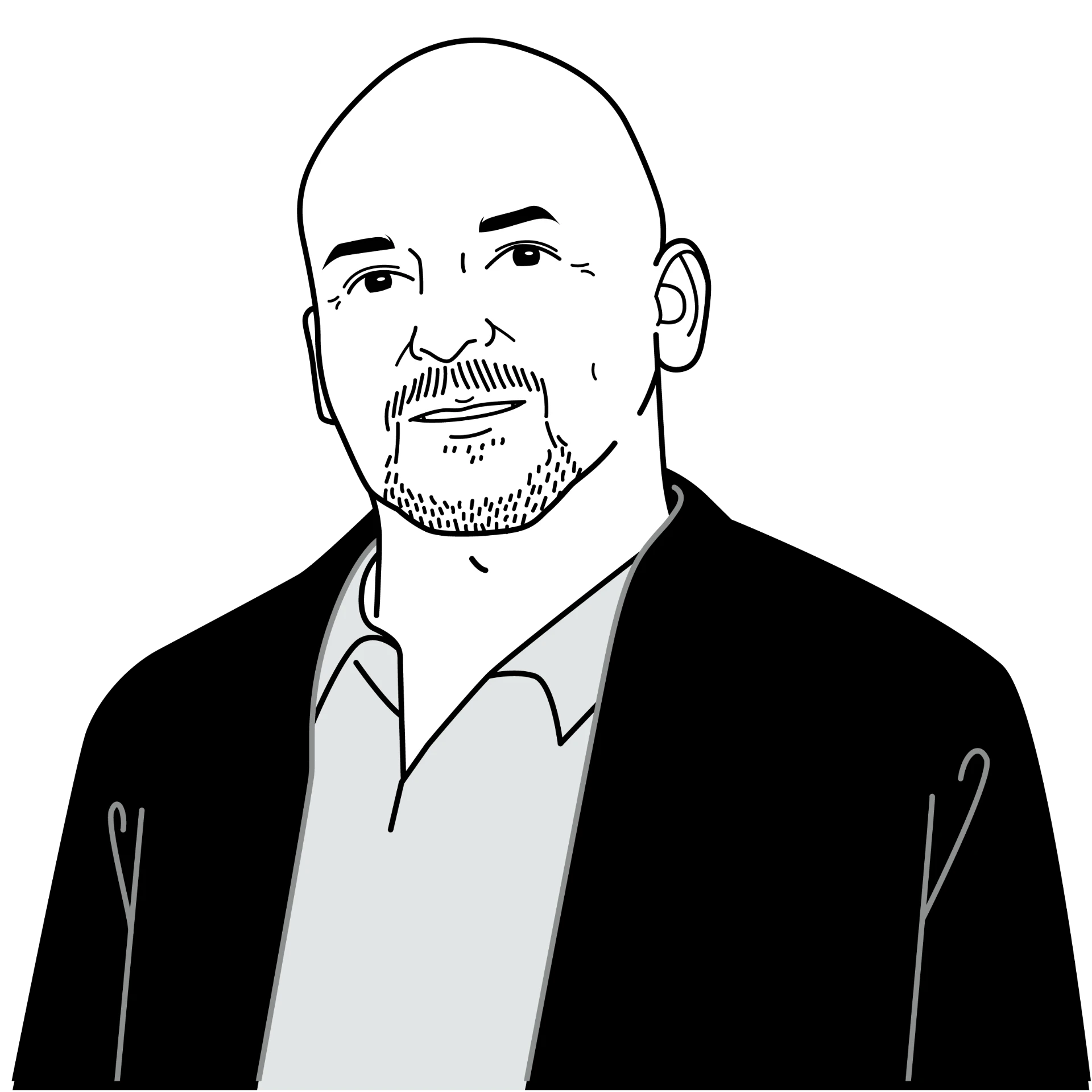 Illustrated portrait of Marcel Houbens