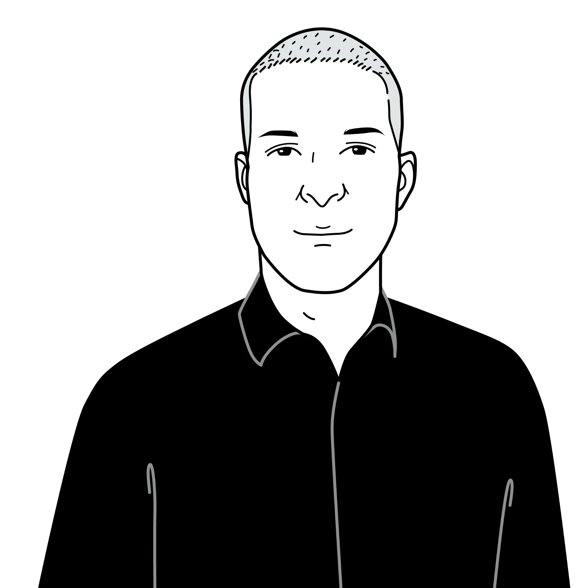Illustrated portrait of Mate Bikkes